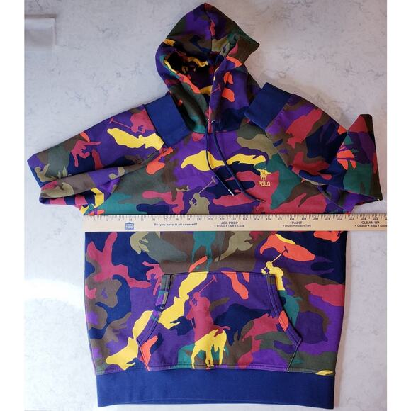 Polo Ralph Lauren Polo Pony Camo Double-Knit Hoodie Men's Size Large *Flaw* - Picture 7 of 16